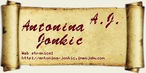 Antonina Jonkić vizit kartica